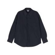 Gescheurde Snap Front Overhemdjasje Thom Browne , Black , Heren