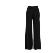 Wol Kasjmier Gebreide Broek Pennyblack , Black , Dames