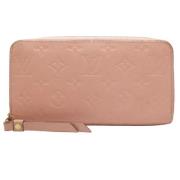 Pre-owned Leather wallets Louis Vuitton Vintage , Pink , Dames