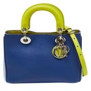 Pre-owned Leather totes Dior Vintage , Blue , Dames