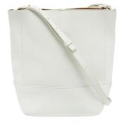 Pre-owned Leather shoulder-bags Bottega Veneta Vintage , White , Dames