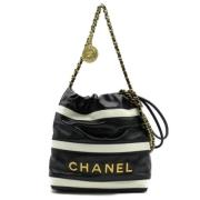 Pre-owned Leather chanel-bags Chanel Vintage , Black , Dames