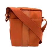 Pre-owned Canvas shoulder-bags Hermès Vintage , Orange , Dames