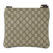 Pre-owned Canvas shoulder-bags Gucci Vintage , Beige , Dames