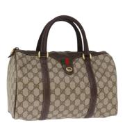 Pre-owned Canvas handbags Gucci Vintage , Beige , Dames