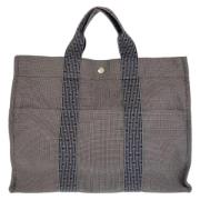 Pre-owned Canvas handbags Hermès Vintage , Gray , Dames