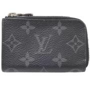 Pre-owned Canvas wallets Louis Vuitton Vintage , Black , Dames