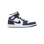 Mid Obsidian Sneaker Wit Blauw Goud Jordan , Blue , Heren