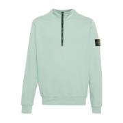 Kwart Rits 'Licht Groen' Urban Stijl Stone Island , Green , Heren