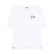 Witte Katoenen T-shirt met Logo Kiton , White , Heren