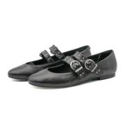 Thekla Zwarte Damesschoenen Alohas , Black , Dames