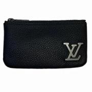 Pre-owned Leather wallets Louis Vuitton Vintage , Black , Dames