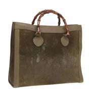 Pre-owned Suede handbags Gucci Vintage , Brown , Dames