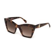 Havana Acetaat Zonnebril Bruine Verlooplenzen Just Cavalli , Brown , D...