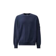 Diagonaal Fleece Sweatshirt C.p. Company , Blue , Heren