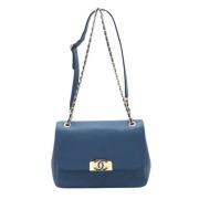 Pre-owned Leather chanel-bags Chanel Vintage , Blue , Dames