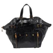 Pre-owned Leather handbags Yves Saint Laurent Vintage , Black , Dames