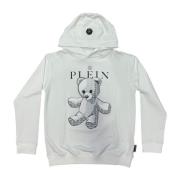 Witte hoodie met Teddy Bear-logo Philipp Plein , White , Unisex