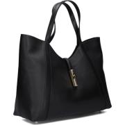 Zwarte Goccia Xl Hobo Schoudertas Furla , Black , Dames