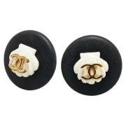 Pre-owned Plastic earrings Chanel Vintage , Black , Dames