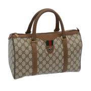 Pre-owned Leather gucci-bags Gucci Vintage , Beige , Dames