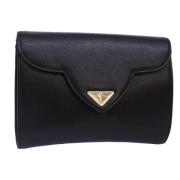 Pre-owned Leather clutches Yves Saint Laurent Vintage , Black , Dames