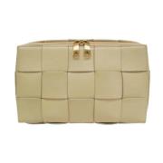 Pre-owned Leather clutches Bottega Veneta Vintage , Beige , Dames