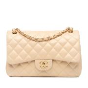 Pre-owned Leather chanel-bags Chanel Vintage , Beige , Dames