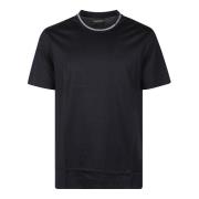 Logo T-shirt Klassiek Casual Dragen Emporio Armani , Blue , Heren