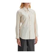 Slim Fit Overhemd met Lange Mouwen Lemaire , Beige , Dames