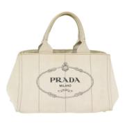 Pre-owned Canvas totes Prada Vintage , Beige , Dames