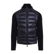 Donkerblauwe Stijlvolle Cardigan Moncler , Blue , Heren