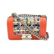 Pre-owned Canvas chanel-bags Chanel Vintage , Orange , Dames