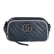 Pre-owned Leather gucci-bags Gucci Vintage , Blue , Dames