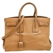 Pre-owned Leather shoulder-bags Yves Saint Laurent Vintage , Beige , D...