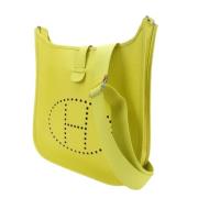 Pre-owned Leather shoulder-bags Hermès Vintage , Yellow , Dames