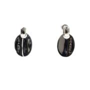 Pre-owned Metal earrings Chanel Vintage , Gray , Dames