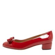 Pre-owned Leather heels Salvatore Ferragamo Pre-owned , Red , Dames