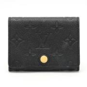 Pre-owned Leather wallets Louis Vuitton Vintage , Black , Dames