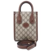 Pre-owned Canvas gucci-bags Gucci Vintage , Brown , Dames