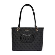 Eco Mietta Noel Tote Tas Guess , Black , Dames