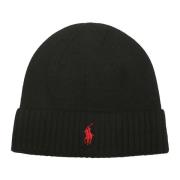 Merinos Hoed Polo Ralph Lauren , Black , Heren