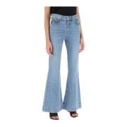 Flared jeans met Falabella kettingdetail Stella McCartney , Blue , Dam...