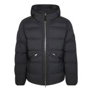 Puffer Hooded Jacket Stone Island , Black , Heren