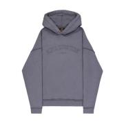 Grijze Open Edges Hoody Katoen Mannen Alpha Industries , Gray , Heren