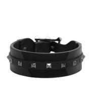 Pre-owned Leather bracelets Valentino Vintage , Black , Dames