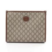 Pre-owned Canvas clutches Gucci Vintage , Beige , Dames