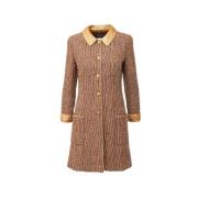 Pre-owned Wool outerwear Chanel Vintage , Brown , Dames