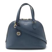 Pre-owned Leather gucci-bags Gucci Vintage , Blue , Dames