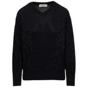 V-neck Knitwear Sportmax , Black , Dames